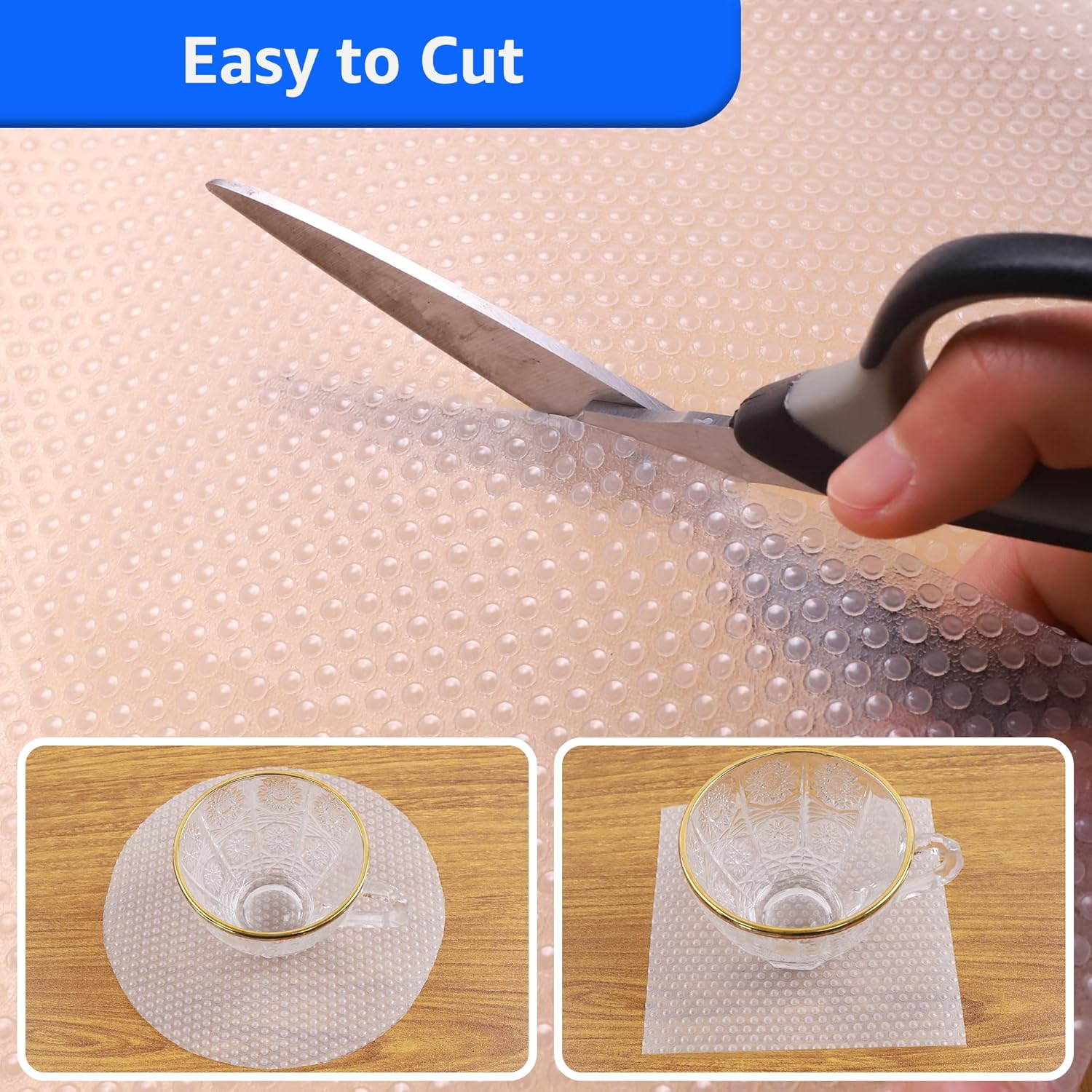 PABUSIOR 7.9" Clear Cabinet Drawer Liner: Translucent Waterproof Small Kitchen Cupboard Shelf Mat for Refrigerator Pantry Closet 7.9" × 12 FT