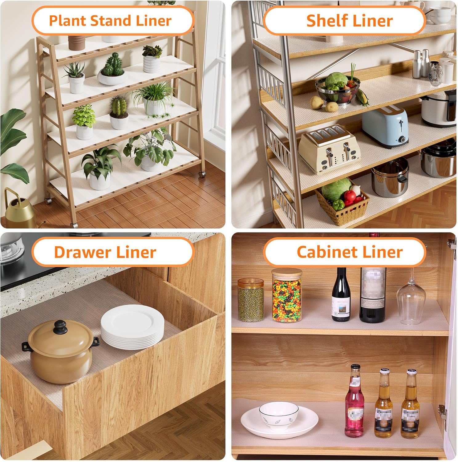 PABUSIOR Pantry Shelf Liner for 16 inch Wire Shelving - Easy to Cut, (Thick 1.2mm) Transparent Precise Size 15.5 x 157 Inch, Wire Shelf Liner for Shelves, Drawer