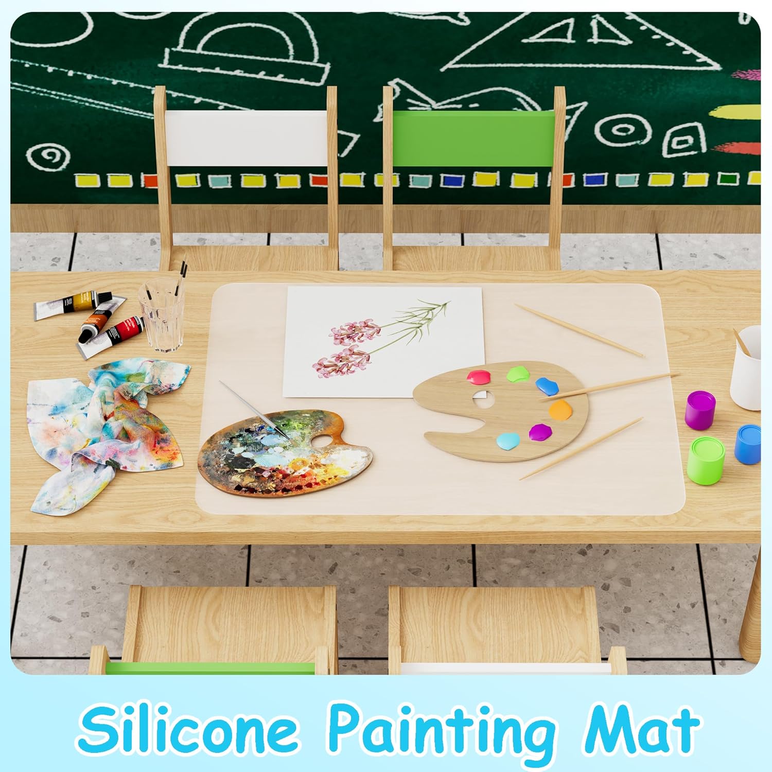 Silicone Mats for Crafts, Translucent, Non-Slip Heat Resistant, 11.8×15.7In (2/Pack) Silicone Placemats for Jewelry, Epoxy Resin,Glitter Slime, DIY Sheet, Nail Art, Clear Countertop Protector Pad