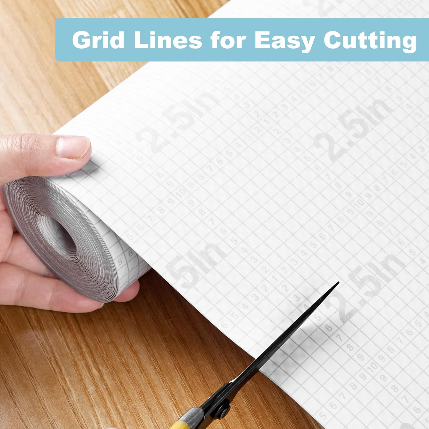 Cabinet Shelf Liner Peel and Stick: Self Adhesive Cabinets Paper - 15.7 in x 12 FT Non-Slip White Drawers Liners - Easy to Cut, Removable, PABUSIOR Cupboard Liner for Pantry Shelves, Countertops