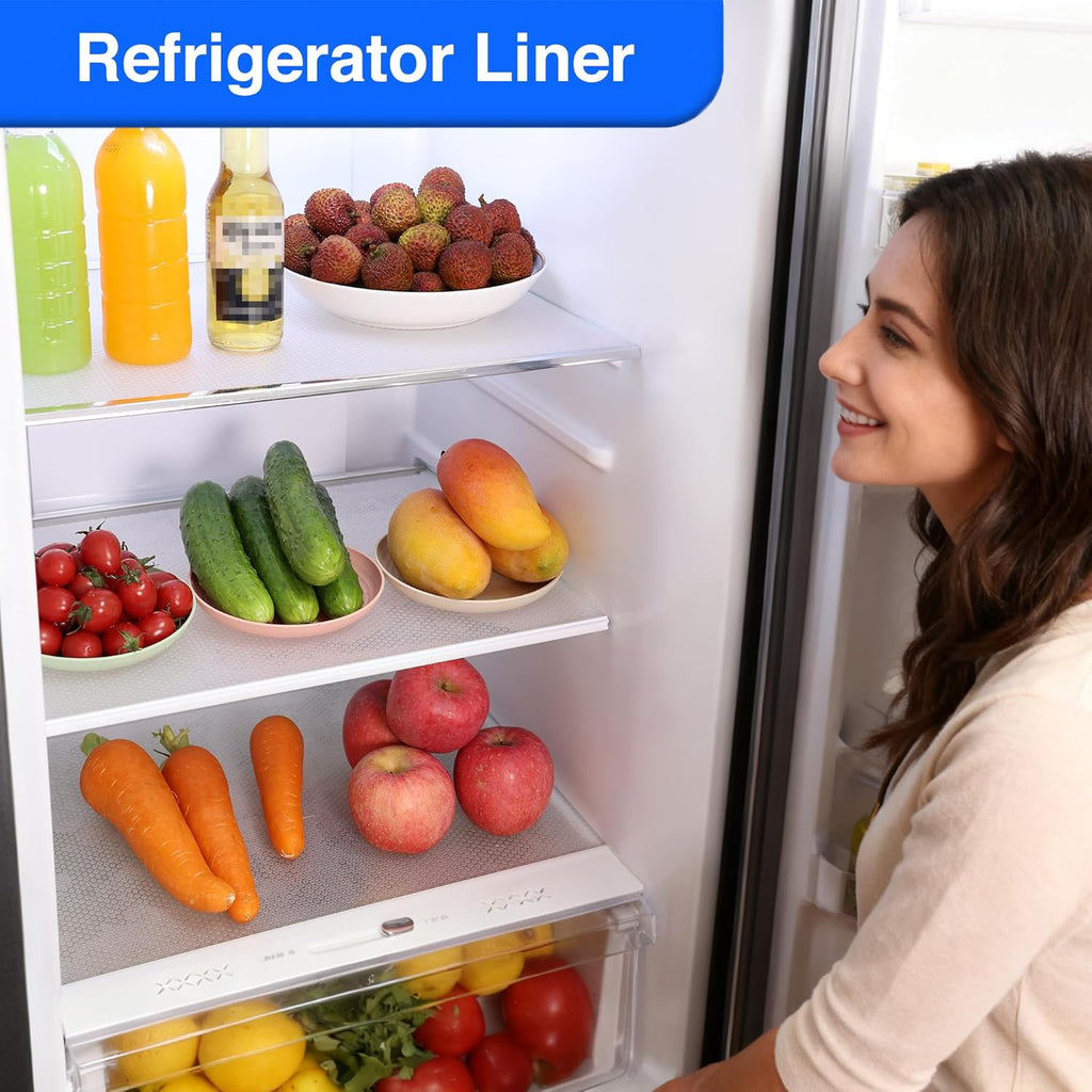 PABUSIOR 7.9" Clear Cabinet Drawer Liner: Translucent Waterproof Small Kitchen Cupboard Shelf Mat for Refrigerator Pantry Closet 7.9" × 12 FT