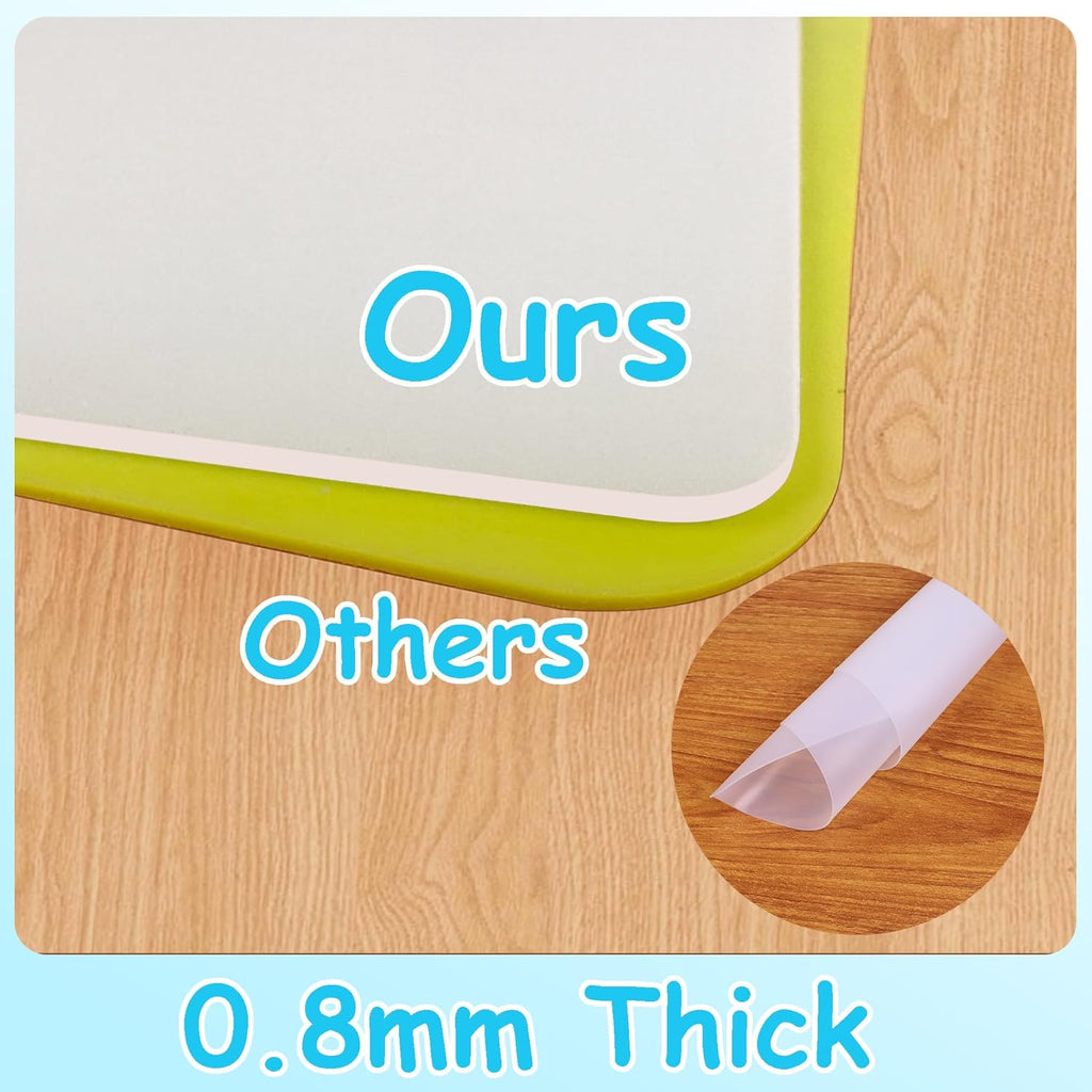 Silicone Mats for Crafts, Translucent, Non-Slip Heat Resistant, 11.8×15.7In (2/Pack) Silicone Placemats for Jewelry, Epoxy Resin,Glitter Slime, DIY Sheet, Nail Art, Clear Countertop Protector Pad