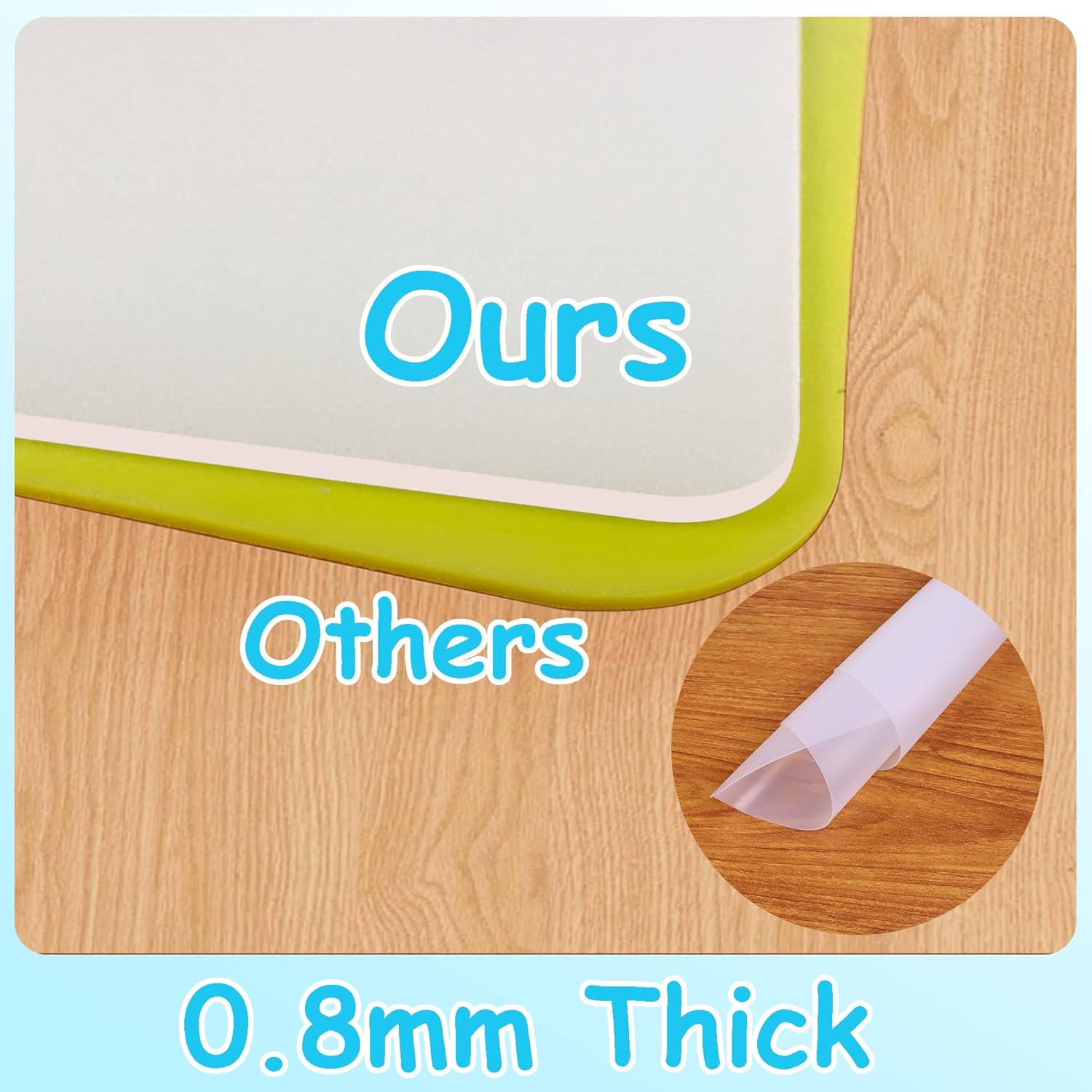 Silicone Mats for Crafts, Translucent, Non-Slip Heat Resistant, 11.8×15.7In (2/Pack) Silicone Placemats for Jewelry, Epoxy Resin,Glitter Slime, DIY Sheet, Nail Art, Clear Countertop Protector Pad