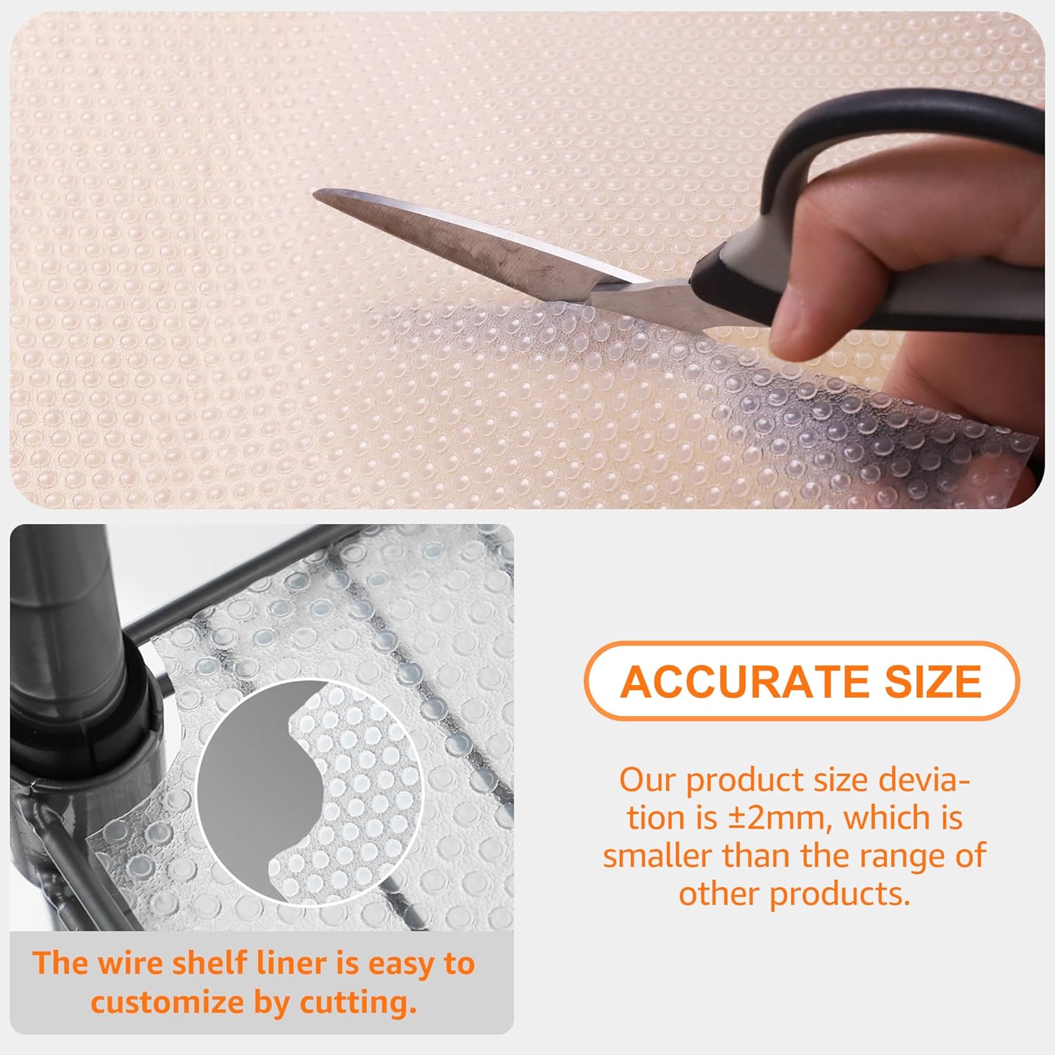 PABUSIOR Pantry Shelf Liner for 16 inch Wire Shelving - Easy to Cut, (Thick 1.2mm) Transparent Precise Size 15.5 x 157 Inch, Wire Shelf Liner for Shelves, Drawer